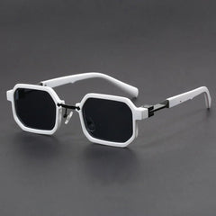 Women's Octagon Sunglasses Matte Acetate UV Protection - White
