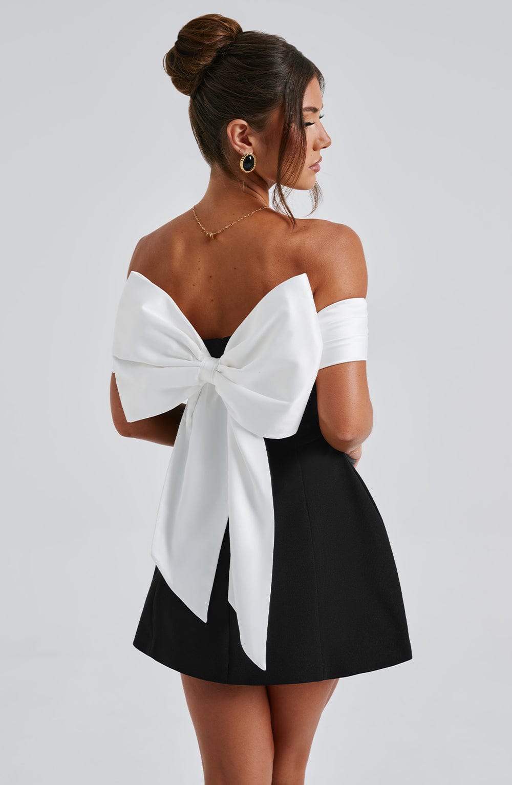 Women's Off-Shoulder Minidress | Elegant Wrap | Spring