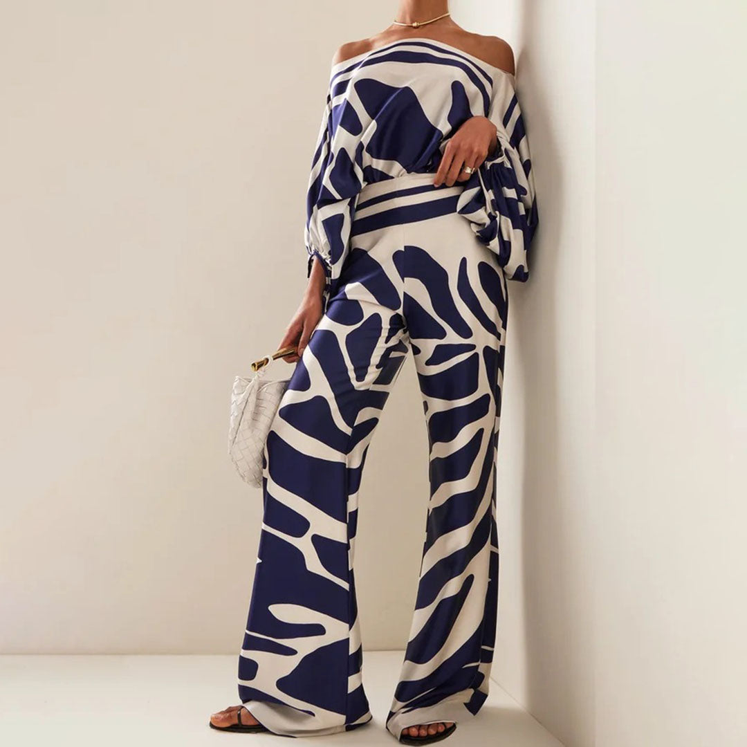 Women's Off-Shoulder Satin Jumpsuit Set | Glamorous Evening | Summer
