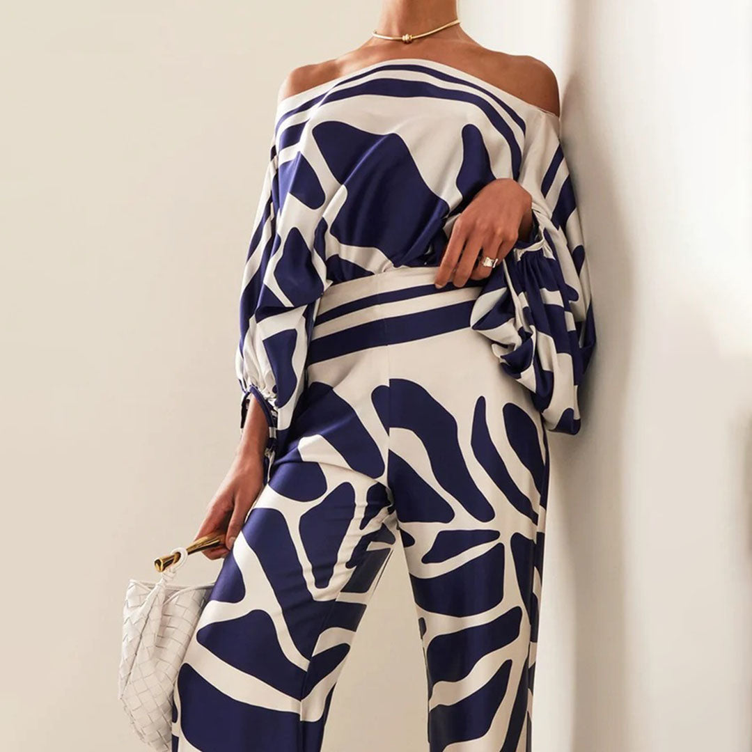 Women's Off-Shoulder Satin Jumpsuit Set | Glamorous Evening | Summer