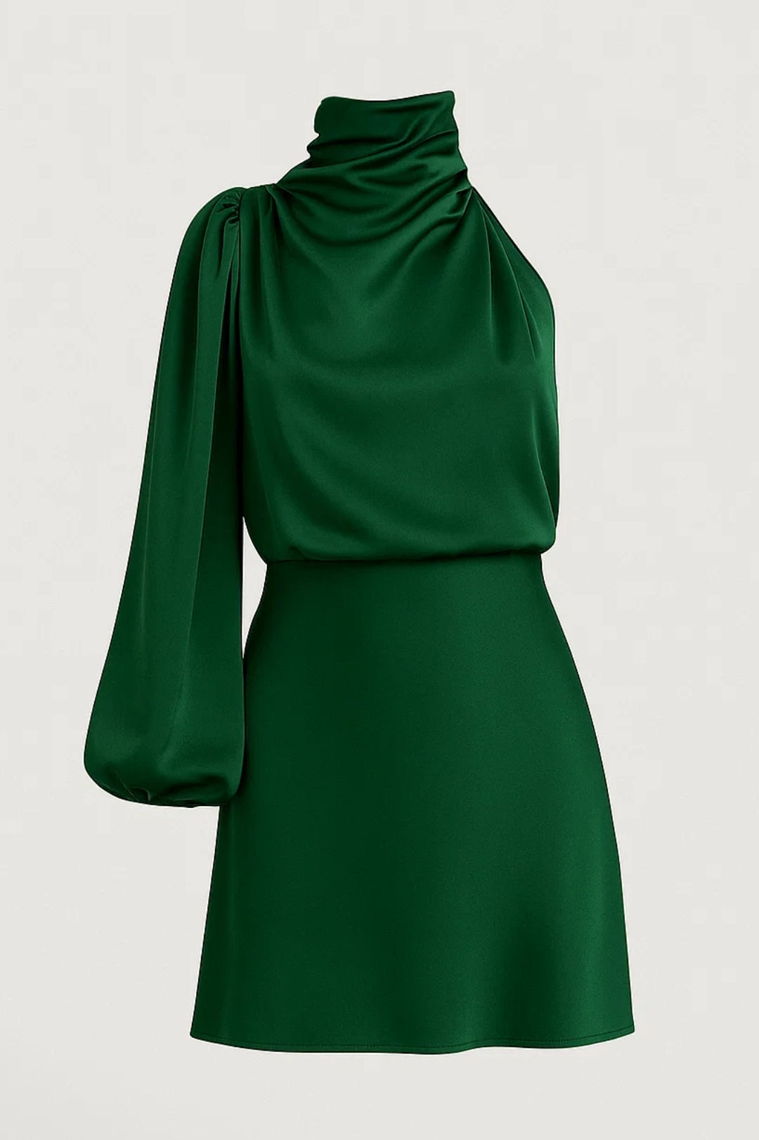 Women's One-Shoulder Dress | High Neck | Mini | Summer