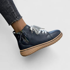 Women's Orthopedic Boots - Bohemian Knit Lace-Up | Autumn