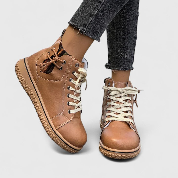 Women's Orthopedic Boots - Bohemian Knit Lace-Up | Autumn