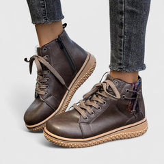Women's Orthopedic Boots - Bohemian Knit Lace-Up | Autumn