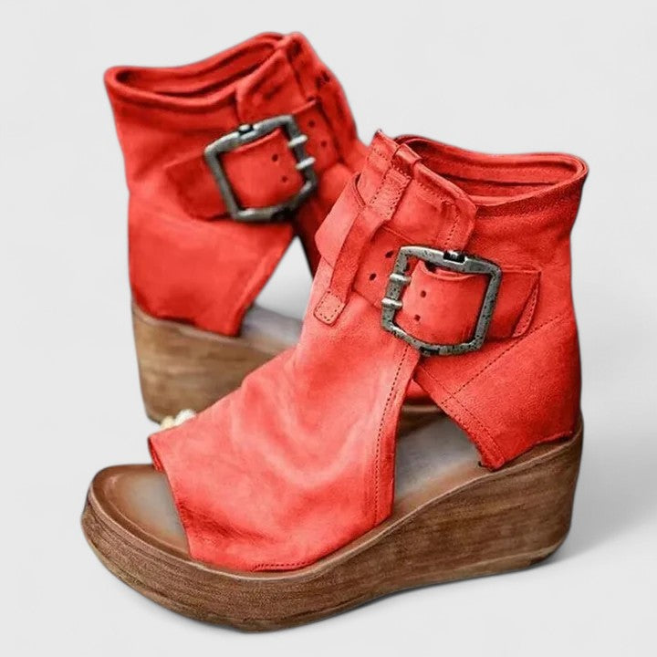 Women's Orthopedic Boots - Supportive Comfort Footwear | Autumn - Red