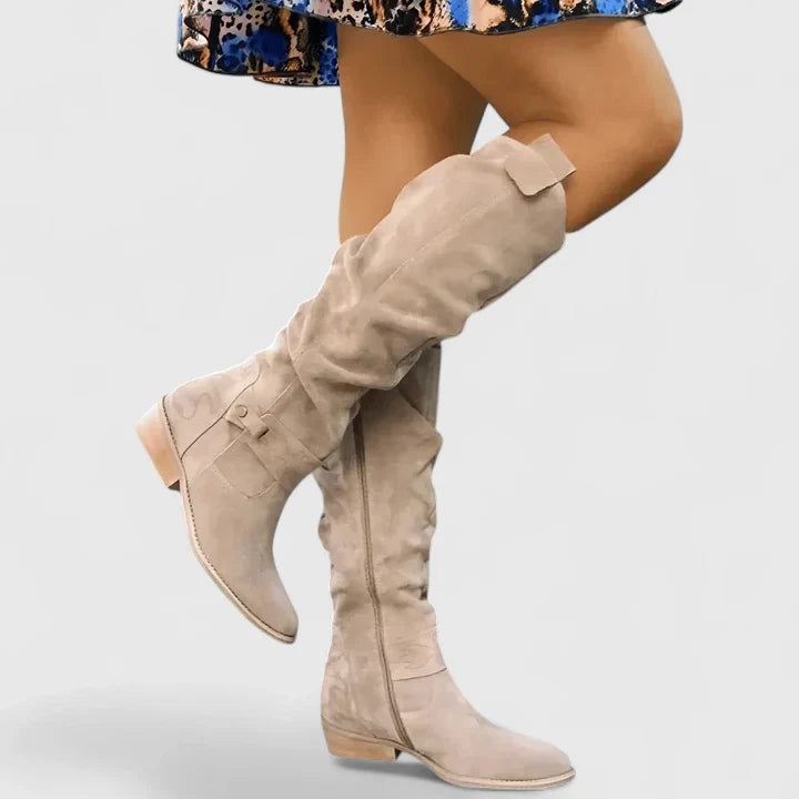 Women's Orthopedic Boots with Gel Support - Comfort & Stability - Beige