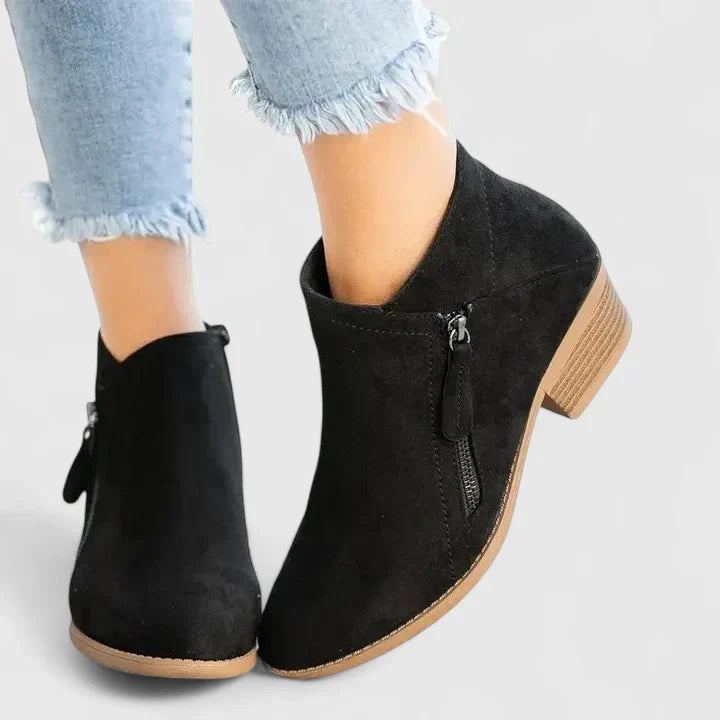 Women's Orthopedic Boots with Side Zipper - Supportive Comfort