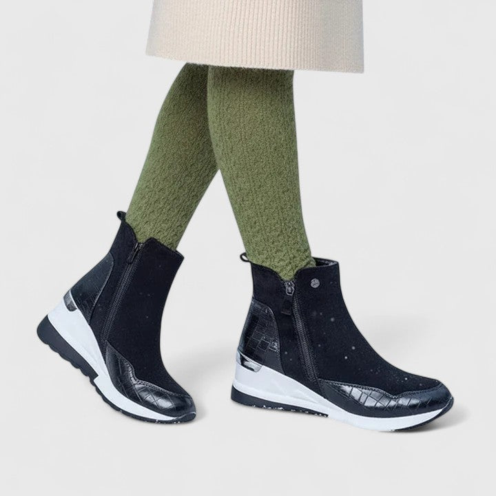 Women's Orthopedic Boots with Zipper - Comfortable Wedge Sole | Autumn