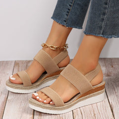 Women's Orthopedic Crossover Platform Sandals - Modern Summer Style