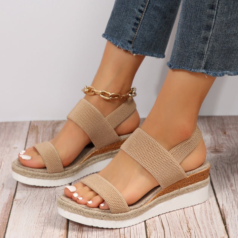 Women's Orthopedic Crossover Platform Sandals - Modern Summer Style