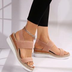 Women's Orthopedic Crossover Platform Sandals - Modern Summer Style