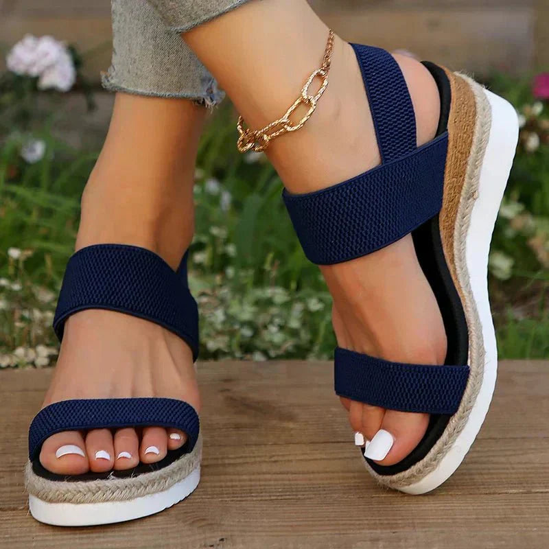 Women's Orthopedic Crossover Platform Sandals - Modern Summer Style