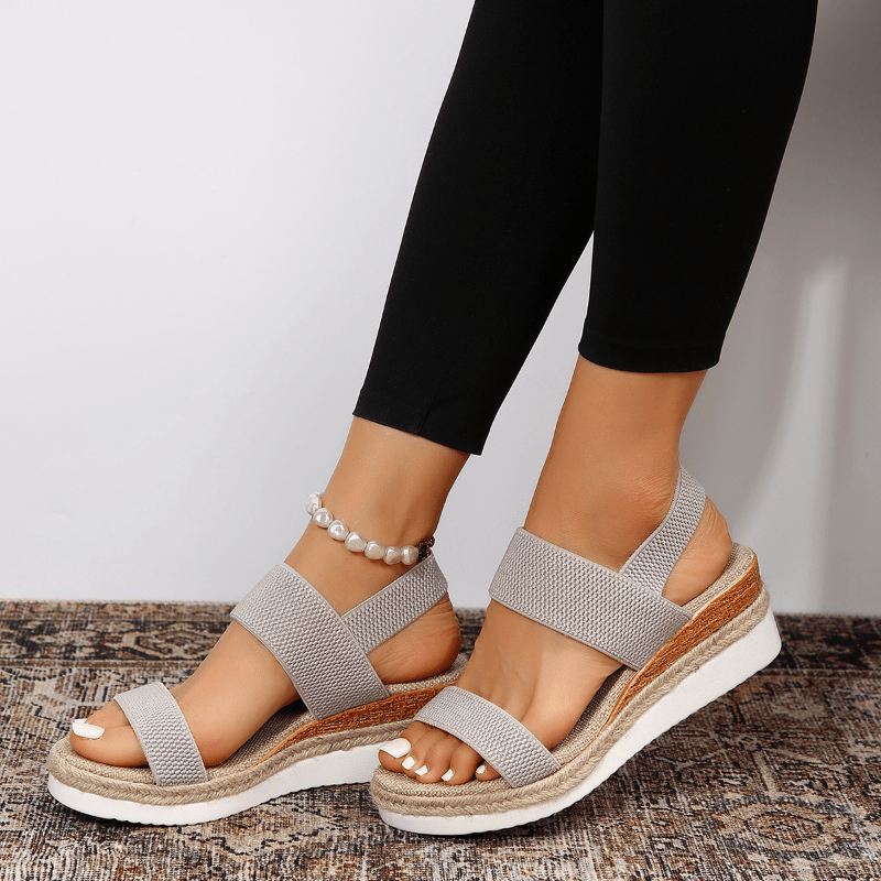 Women's Orthopedic Crossover Platform Sandals - Modern Summer Style