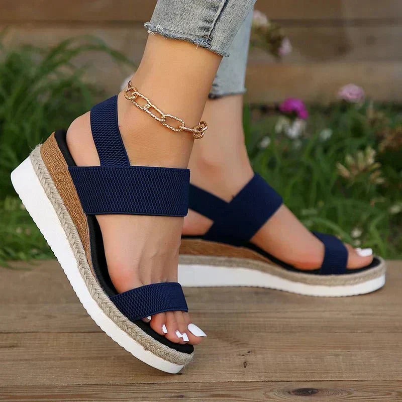 Women's Orthopedic Crossover Platform Sandals - Modern Summer Style