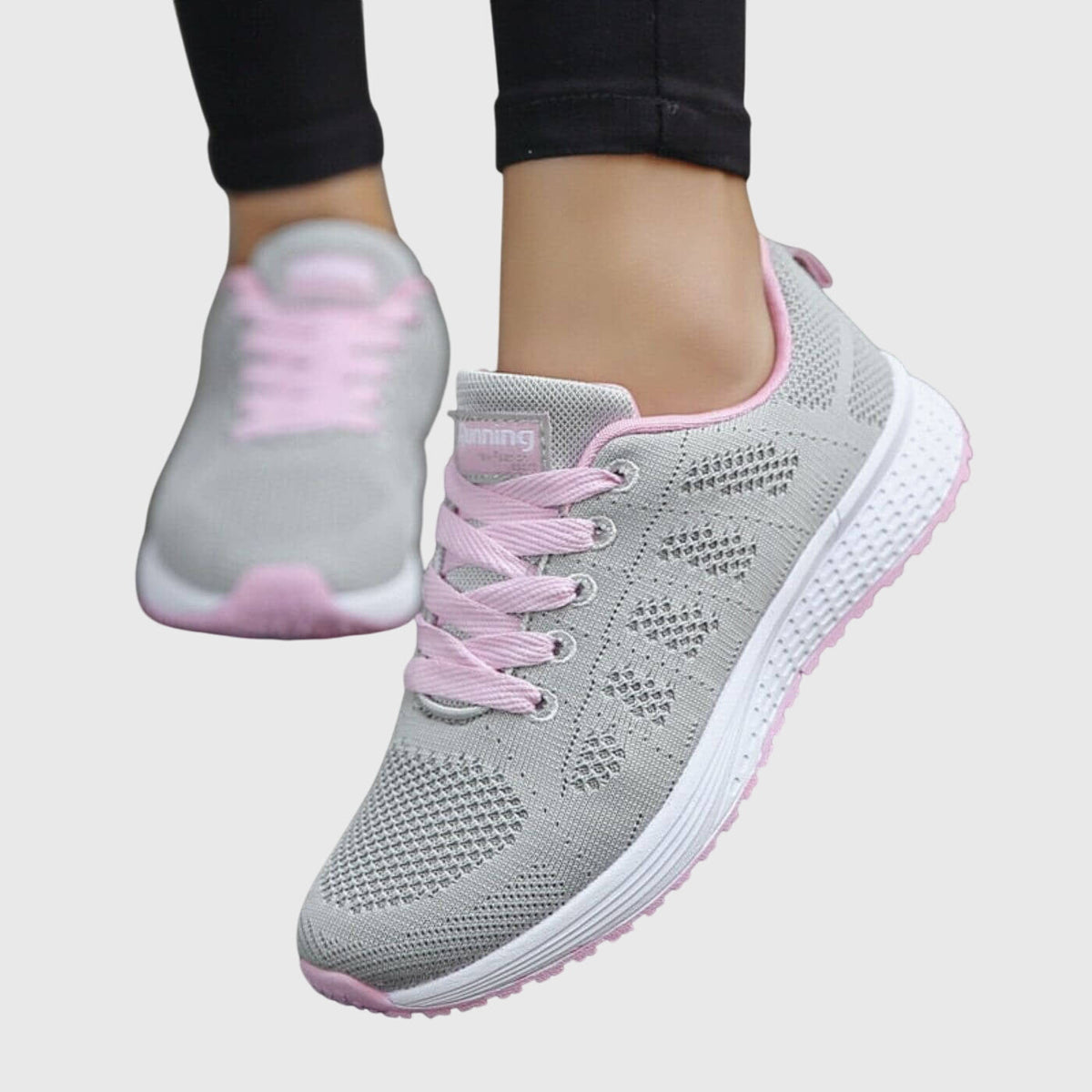 Women's Orthopedic Cushioned Shoes - Arch Support Comfort | Spring - Gray/Pink
