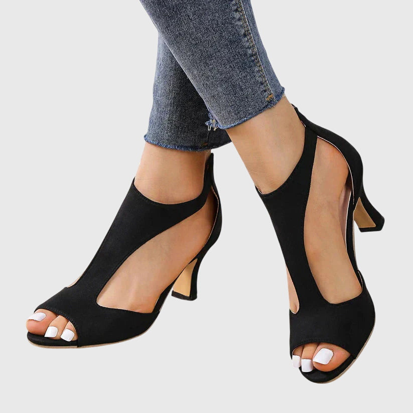 Women's Orthopedic Heels - Supportive Comfort Dress Shoe | Spring - Black