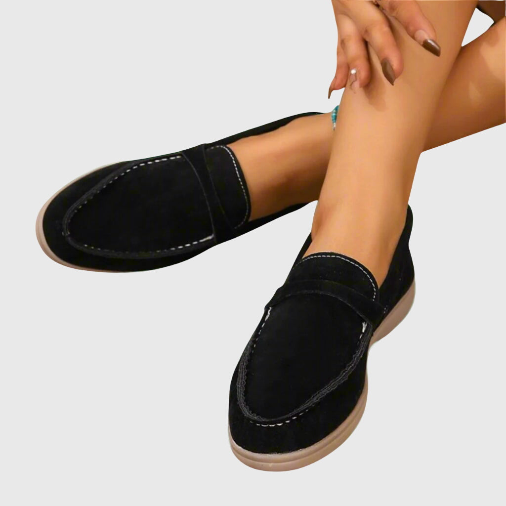 Women's Orthopedic Loafers - Comfortable Slip-On Shoes | Spring - Black