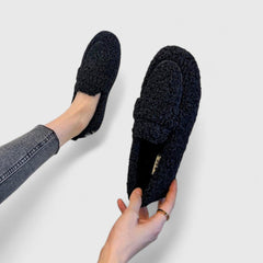 Women's Orthopedic Loafers - Cozy Slip-On Comfort | Autumn - Black
