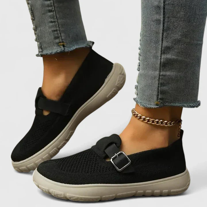 Women's Orthopedic Loafers - Supportive Comfort Slip-On | Spring - Black