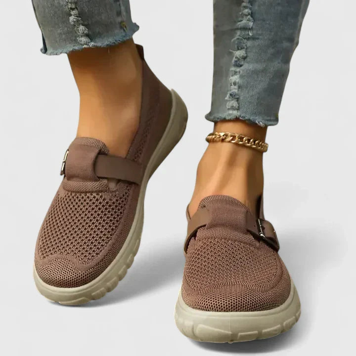 Women's Orthopedic Loafers - Supportive Comfort Slip-On | Spring - Brown