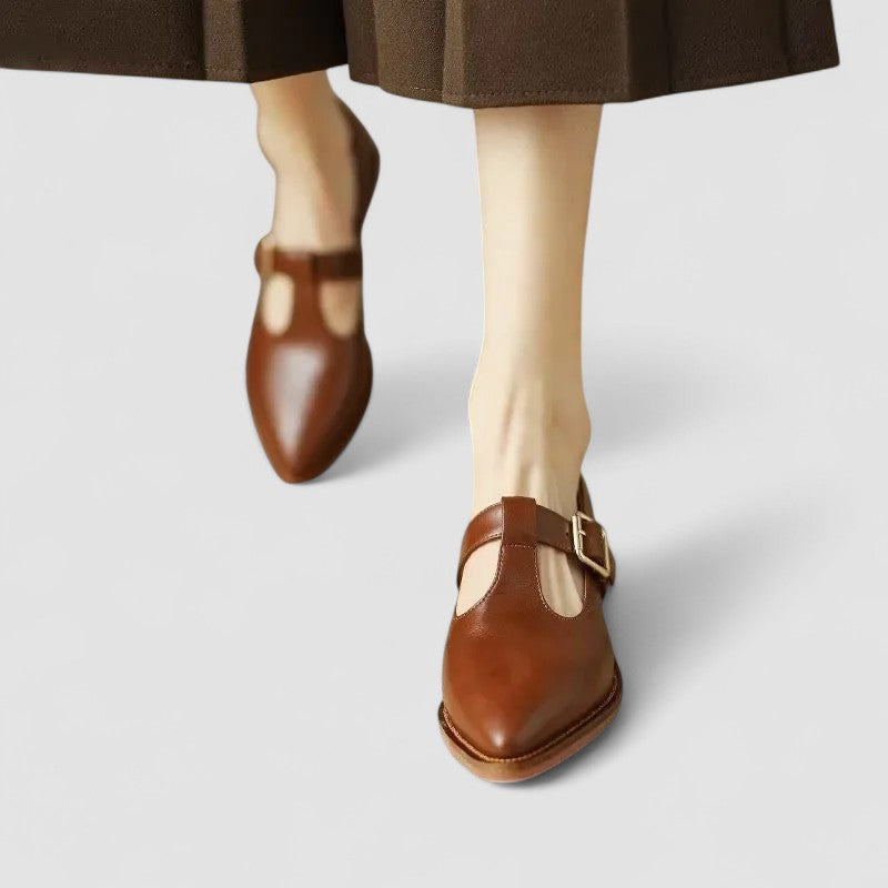 Women's Orthopedic Mary Jane Shoes - Comfort & Support | Spring - Brown