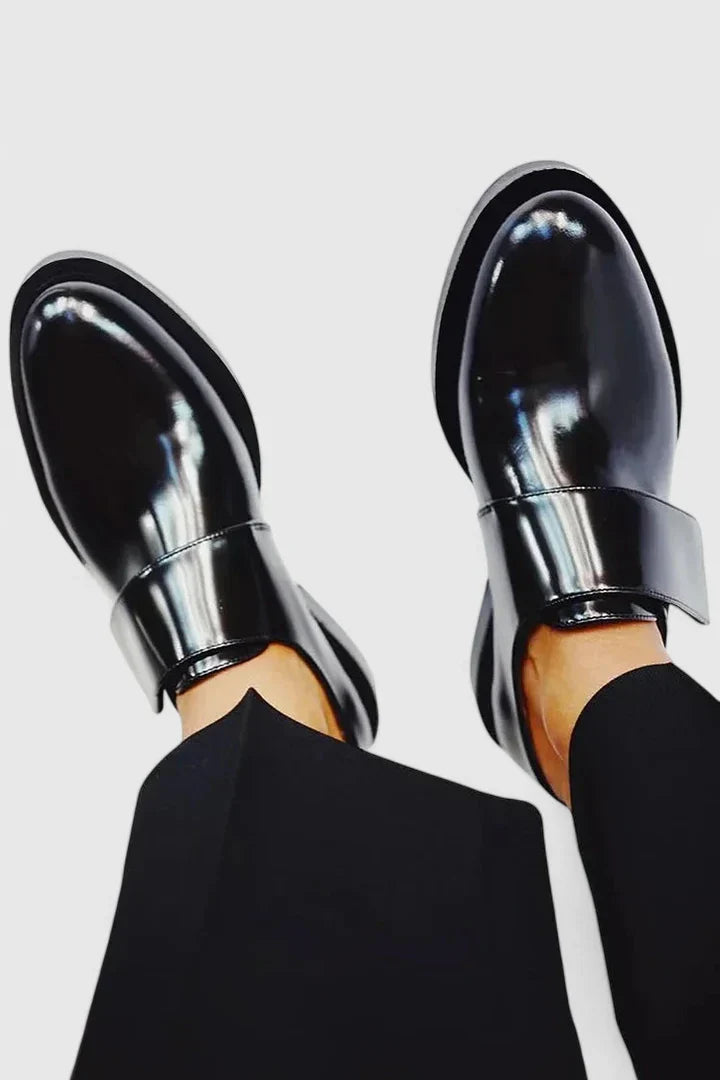 Women's Orthopedic Shoes with Mirror Effect - Structured Support