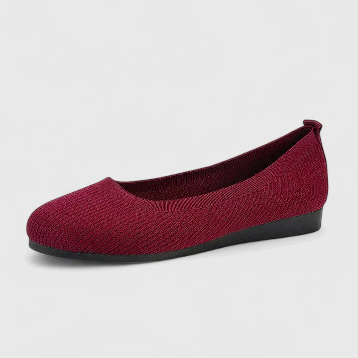 Women's Orthopedic Slip-On Shoes - Arch Support Comfort | Spring - Burgundy