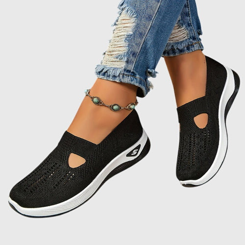 Women's Orthopedic Slip-On Shoes - Comfort & Support | Spring - Black
