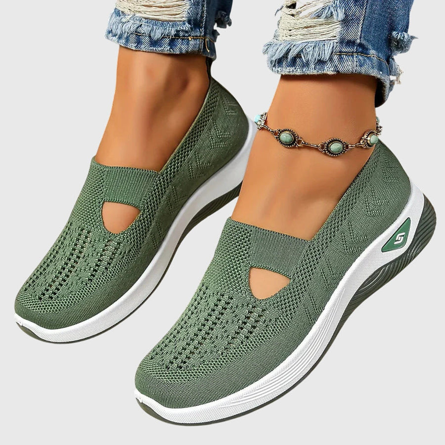 Women's Orthopedic Slip-On Shoes - Comfort & Support | Spring - Green