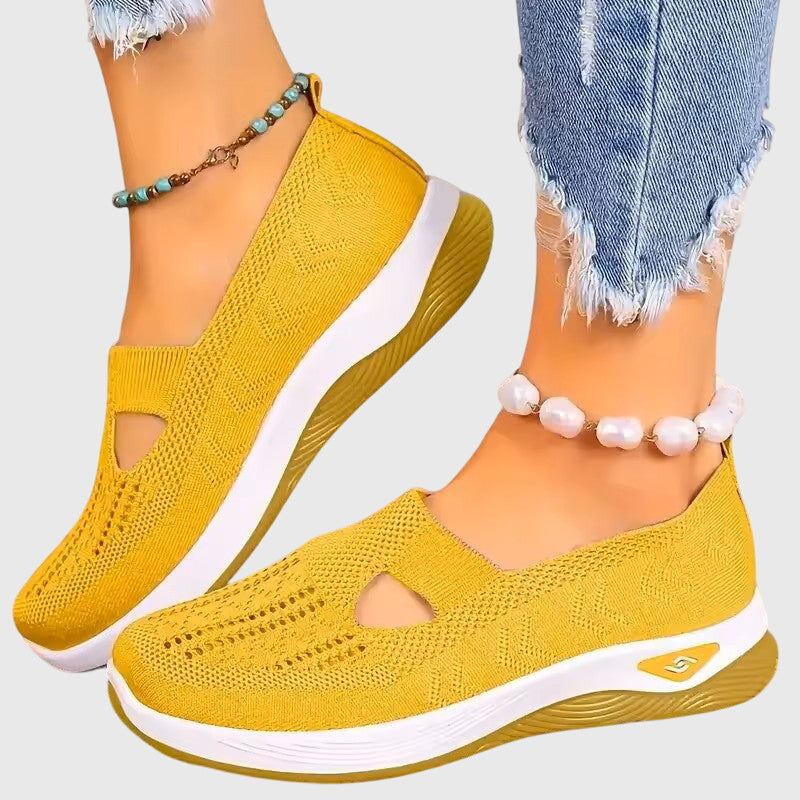 Women's Orthopedic Slip-On Shoes - Comfort & Support | Spring - Light Yellow