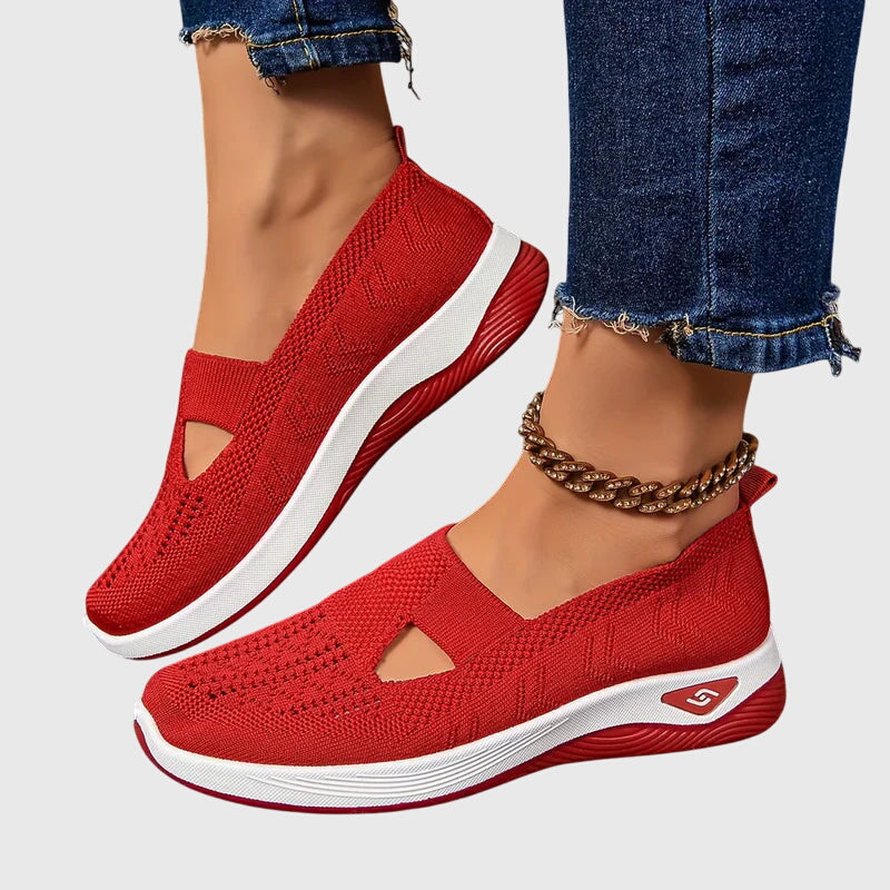 Women's Orthopedic Slip-On Shoes - Comfort & Support | Spring - Red
