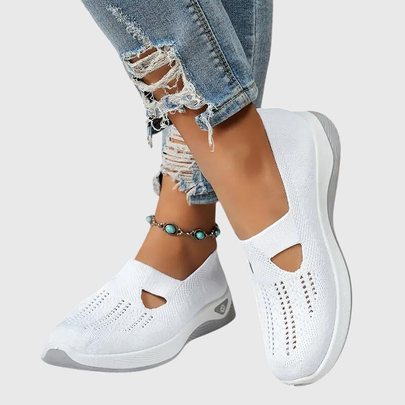 Women's Orthopedic Slip-On Shoes - Comfort & Support | Spring - White