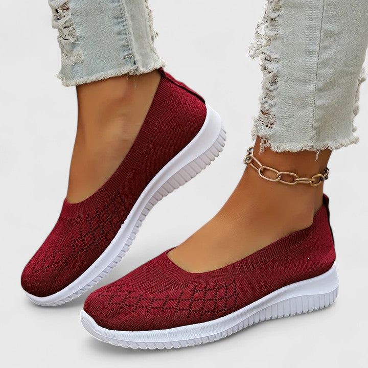 Women's Orthopedic Slip-On Shoes - Lightweight Support | Spring - Red