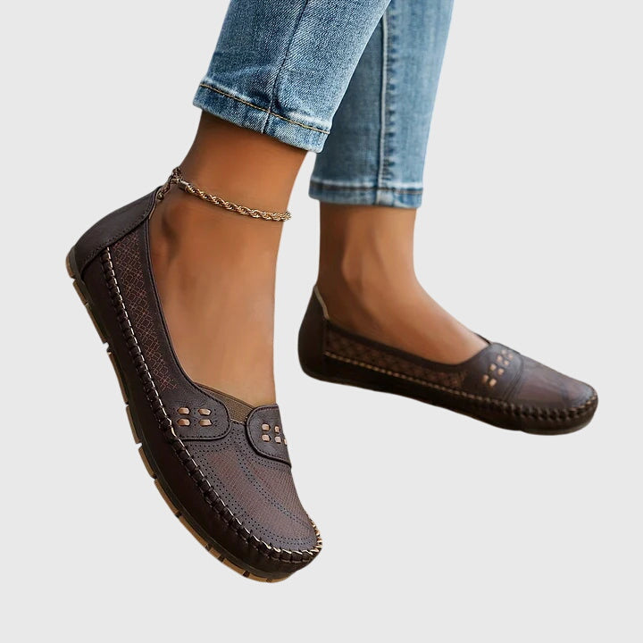 Women's Orthopedic Slip-On Shoes - Supportive Comfort | Summer - Brown 2
