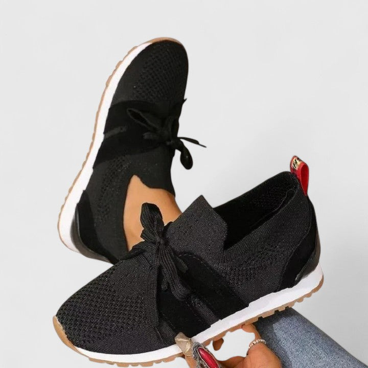 Women's Orthopedic Slip-On Sneaker - Breathable Comfort | Autumn - Black