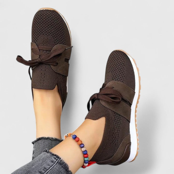Women's Orthopedic Slip-On Sneaker - Breathable Comfort | Autumn - Brown