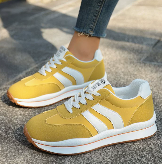 Women's Orthopedic Sneakers - Arch Support Comfort | Spring - Yellow