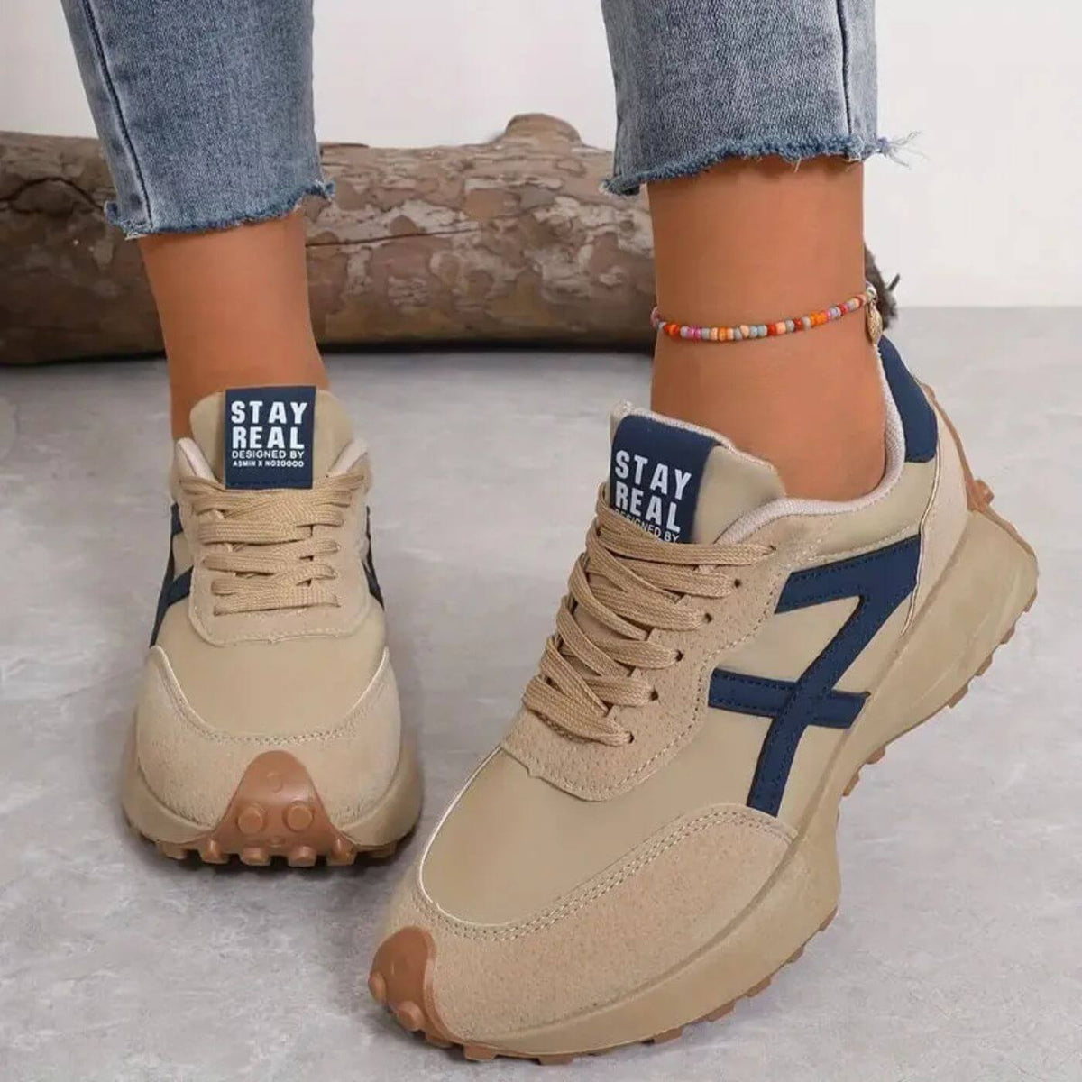 Women's Orthopedic Sneakers - Lightweight Support Shoe | Autumn - Beige