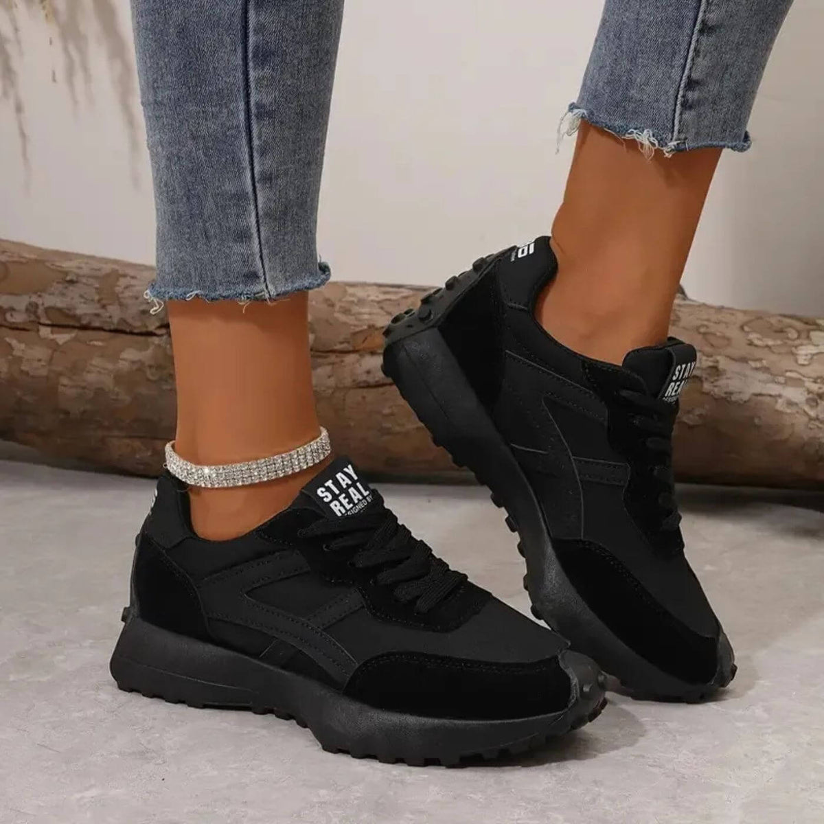 Women's Orthopedic Sneakers - Lightweight Support Shoe | Autumn - Black