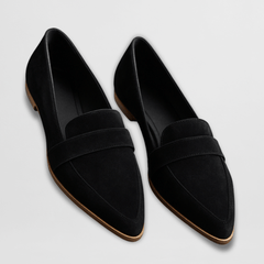 Women's Orthopedic Soft Suede Loafers - Helen | Autumn - Black