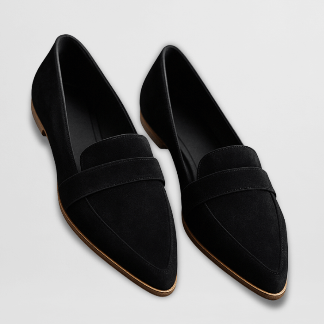 Women's Orthopedic Soft Suede Loafers - Helen | Autumn - Black
