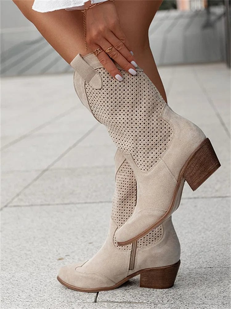 Women's Orthopedic Western Boots - Side Zip Cowboy Style | Autumn