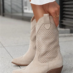 Women's Orthopedic Western Boots - Side Zip Cowboy Style | Autumn