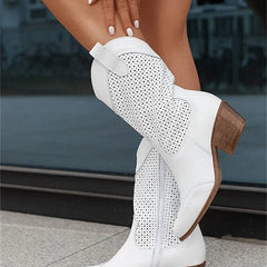 Women's Orthopedic Western Boots - Side Zip Cowboy Style | Autumn