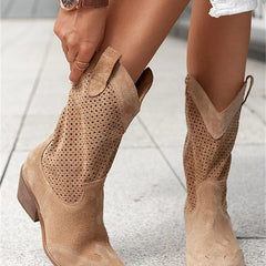 Women's Orthopedic Western Boots - Side Zip Cowboy Style | Autumn