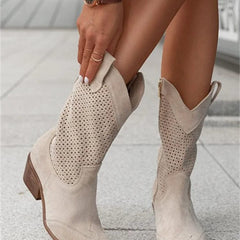 Women's Orthopedic Western Boots - Side Zip Cowboy Style | Autumn