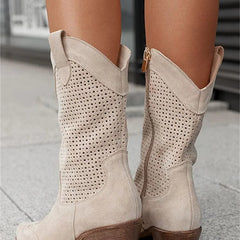 Women's Orthopedic Western Boots - Side Zip Cowboy Style | Autumn
