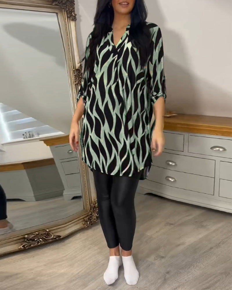Women's Oversized Blouse | Abstract Print | Statement | Autumn