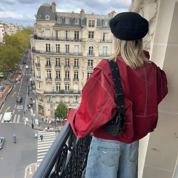 Women's Oversized Bomber Jacket - Relaxed Fit | Autumn