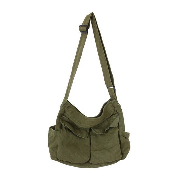 Women's Oversized Canvas Tote Bag - Structured Crossbody | Spring